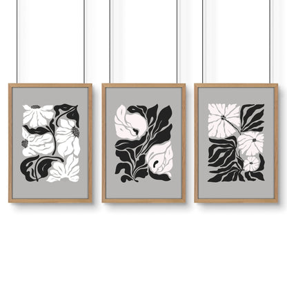 Canvas Prints Wall Decor | Set of 3 Botanical Wall art Prints