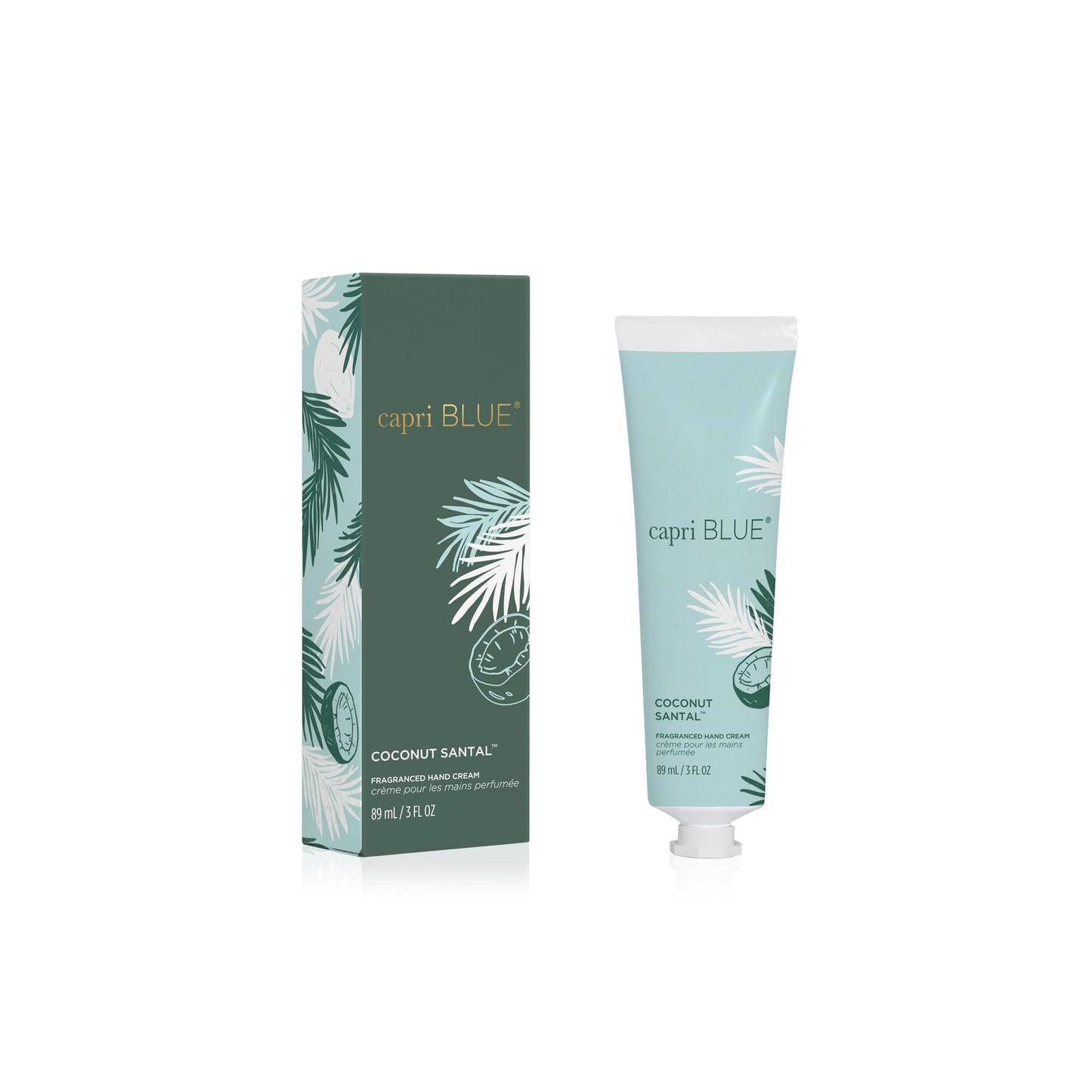 Capri Blue Flora Edit Moisturizing Hand Creams Travel Size – Coconut Santal, 3 oz Pack of 2