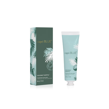 Capri Blue Flora Edit Moisturizing Hand Creams Travel Size – Coconut Santal, 3 oz Pack of 2