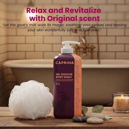 Caprina Fresh Goat Milk Body Wash – ORIGINAL Formula, 625 ml