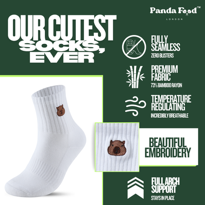 Bamboo Embroidered Animal Socks