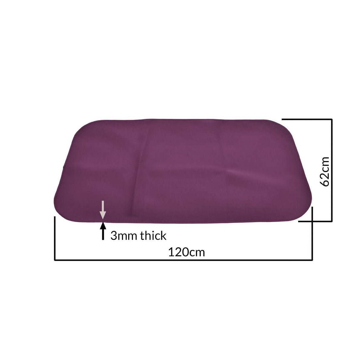 Junior Changing Mat - Aubergine/Black