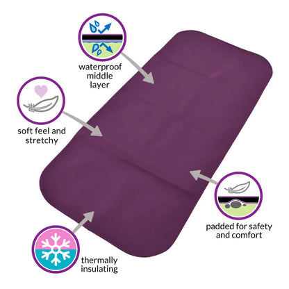 Junior Changing Mat - Aubergine/Black