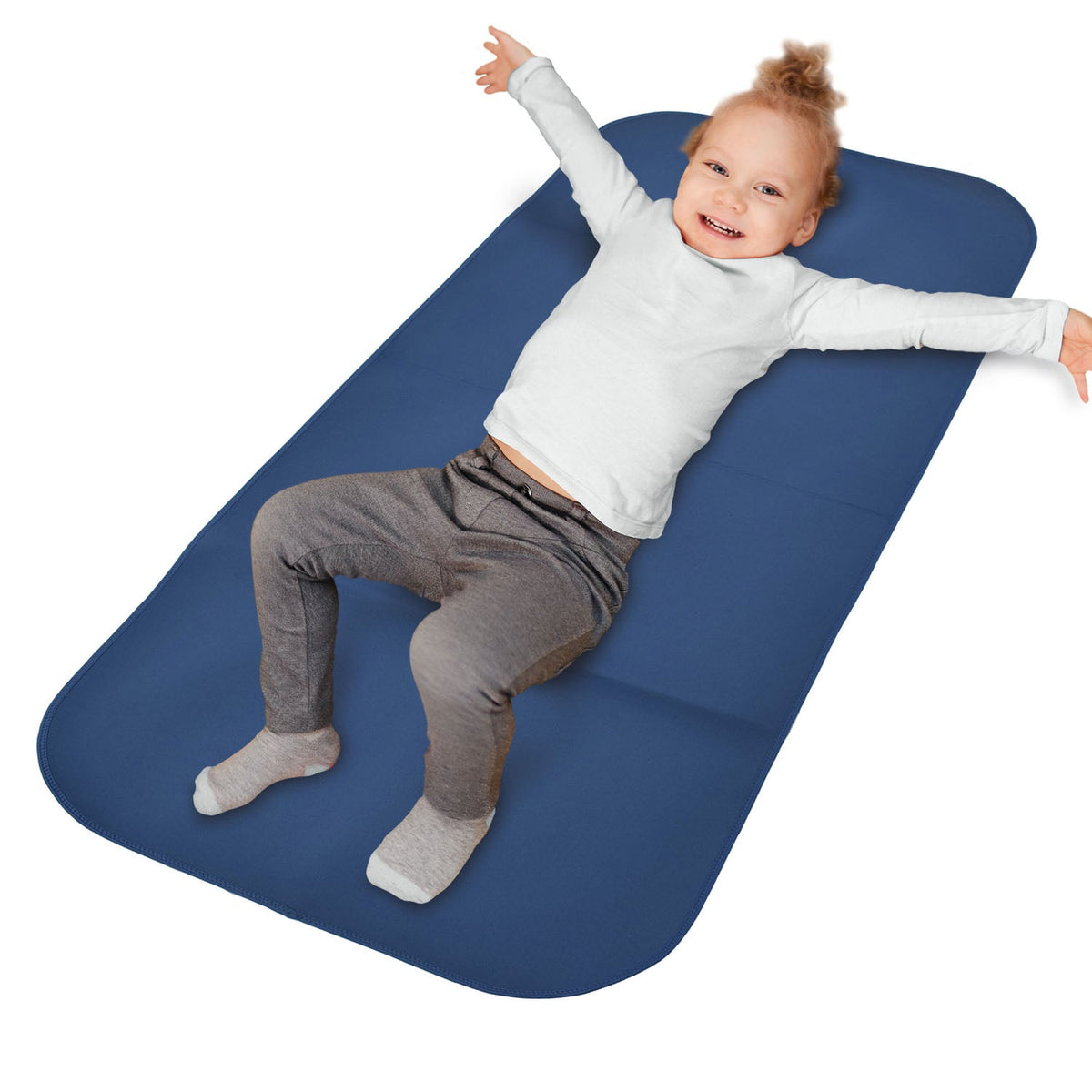 Junior Changing Mat - Steel Blue/Black
