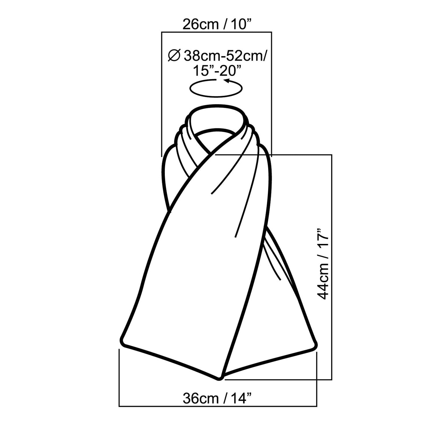 Cross Scarf Clothing Protector - Charcoal Black