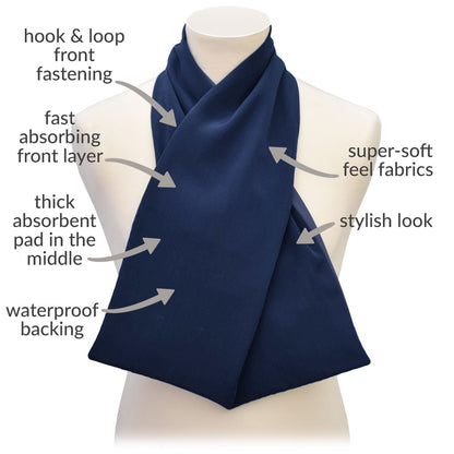 Cross Scarf Clothing Protector - Charcoal Black