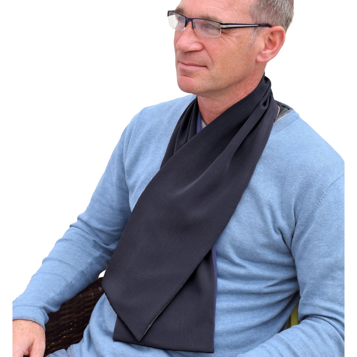Cross Scarf Clothing Protector - Charcoal Black