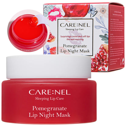 CARE:NEL Lip Mask Overnight Pomegranate 23g – Hydrating Night Lip Treatment & Repair Balm