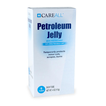 CareAll Petroleum Jelly 4 Oz Tube (6 Pack) – Unscented, 100% Pure White Petrolatum Jelly USP