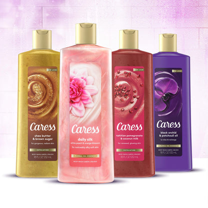 Caress Hydrating Body Wash with Pump — SilkEssence for Silky Soft Skin (25.4 oz)