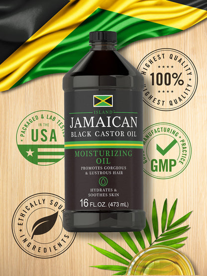Carlyle Jamaican Black Castor Oil 16oz – Nourish Hair, Skin & Nails | All Natural, Hypoallergenic