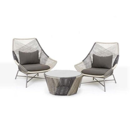 Carmean Rattan Chair and Footstool, Outdoor