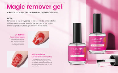 CARMEIN Professional Gel Nail Polish Remover (4-pack) – 15ml Each | Paraben-Free, For Natural Nails
