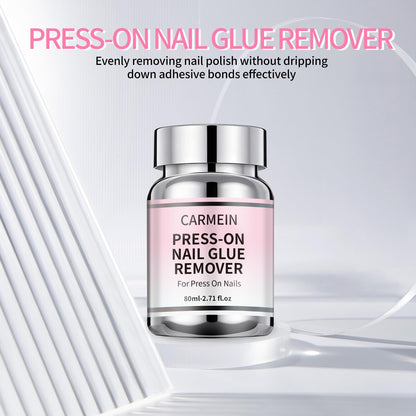 CARMEIN Press-On Nail Glue Remover – 80ml, 5-Second Quick Debond, Leak-Proof Kit