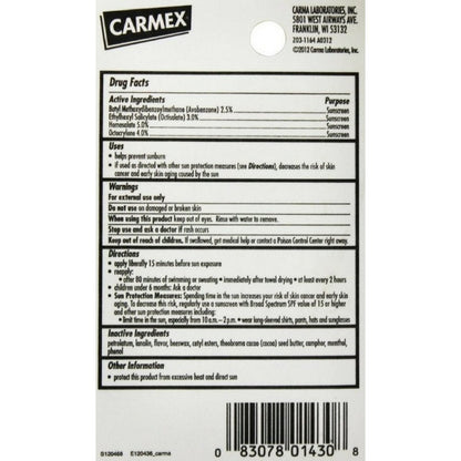 Carmex Moisturizing Lip Balm SPF 15 Cherry 0.35 oz – Pack of 6