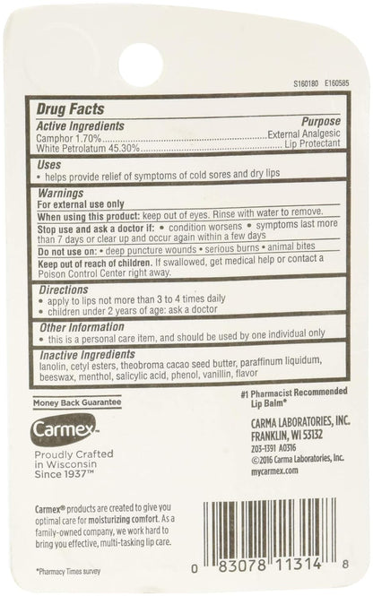 Carmex Classic Lip Balm Medicated 0.35 oz | Pack of 9