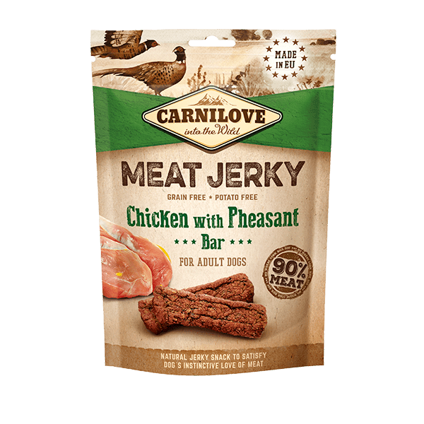 Carnilove Chicken with Pheasant Bar Meat Jerky Dog Treats