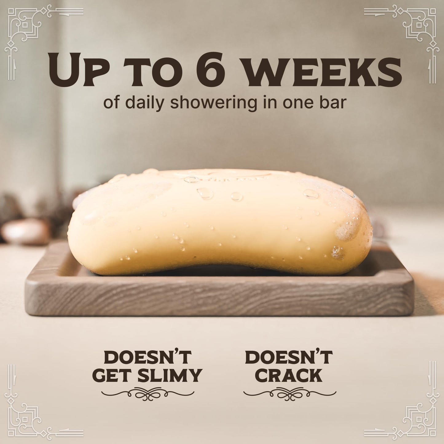 Carolina Castile Soap | Vegan Unscented Castile Bar – 3 Bars, Olive Oil & Cocoa Butter