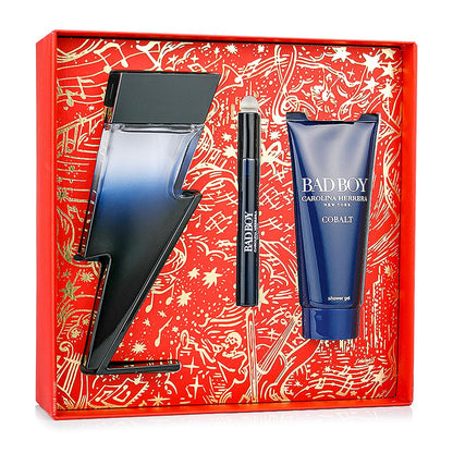 Carolina Herrera Bad Boy Cobalt 3-Piece Gift Set for Men – Limited Edition