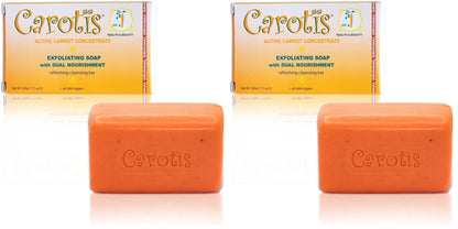 CAROTÏS Exfoliating Soap 200g – Pack of 2, Vitamin A & Carrot Oil for Radiant Skin