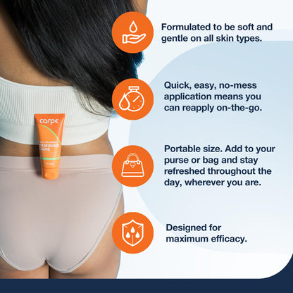 New Carpe Feminine Care Intimate Deodorant – pH Balanced & Sweat-Absorbing