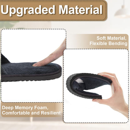 CarryEpic Disposable Slippers – 3 Pairs, Non-Slip Indoor Slippers for Guests (Beige, Brown, Dark Gray)