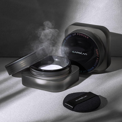 CARSLAN 1.0 Soft Focus Loose Setting Powder – Waterproof, Oil Control, Talc-Free (01 Blue Purple)