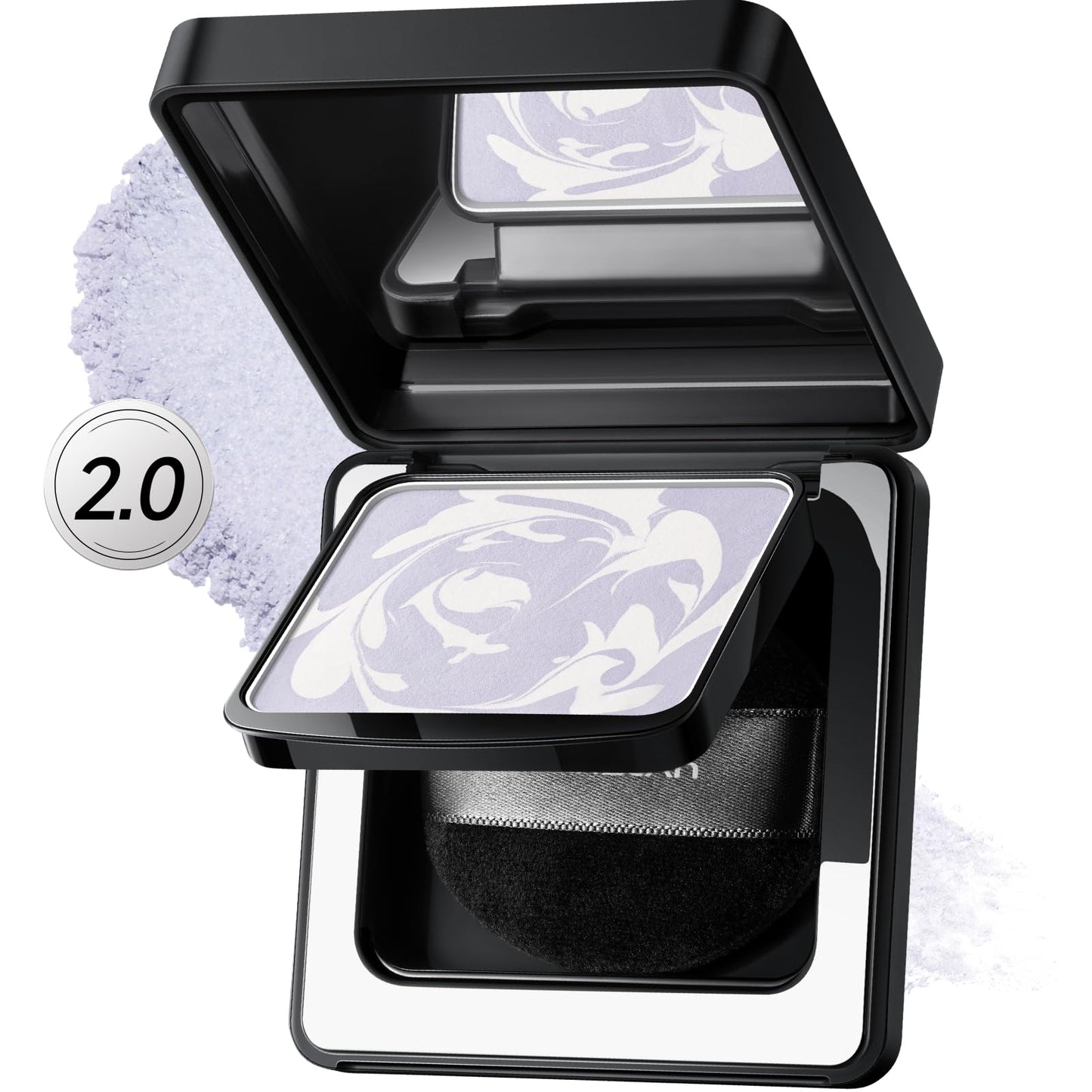 CARSLAN 2.0 Black Magnet Soft Focus Powder | 24H Oil Control, Waterproof Translucent Setting Powder, 0.28 oz, Shade 01 Blue Purple