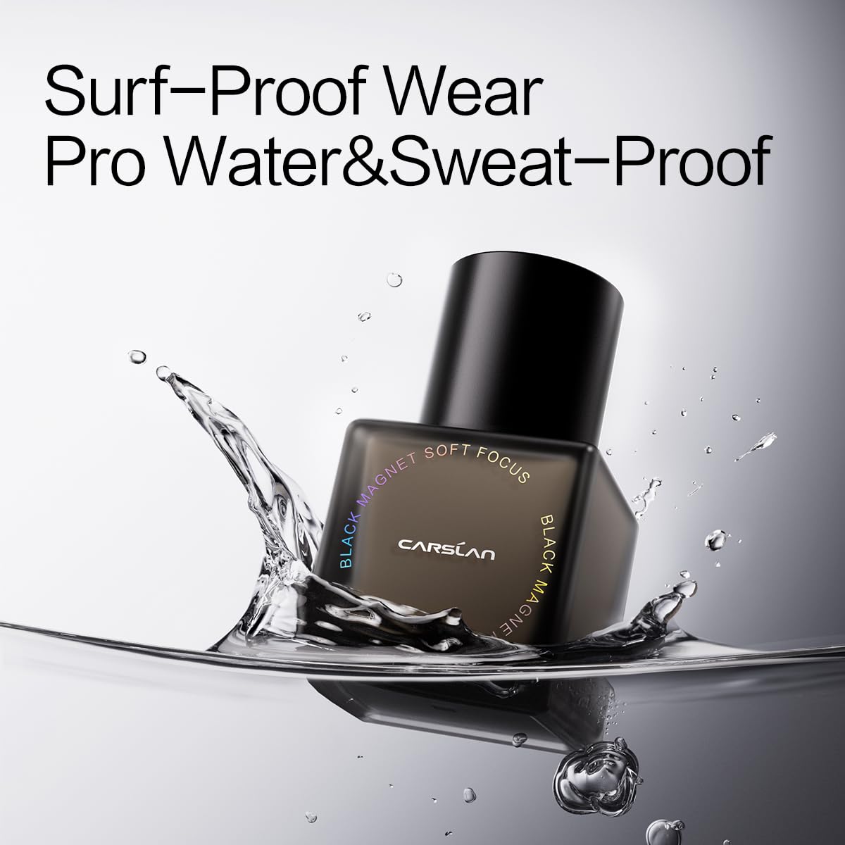 CARSLAN Black Magnet Liquid Foundation – 24H Matte, Waterproof, Buildable Coverage (30ml) – P01 Fair