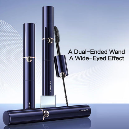 CARSLAN Double Extension Curling Mascara – Dual Brush for Lengthening & Curling, Smudge-Proof All-Day Wear