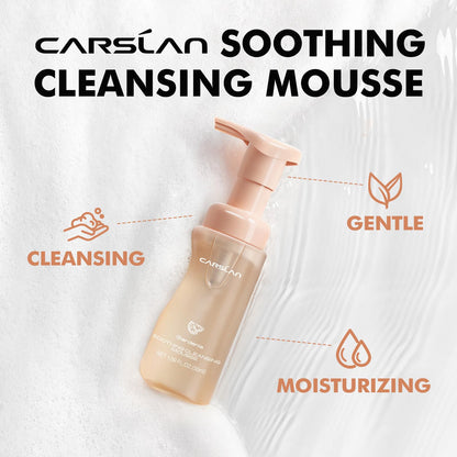 CARSLAN Face Wash – Gentle Hydrating Foaming Cleanser for All Skin Types | 1.69 Fl Oz