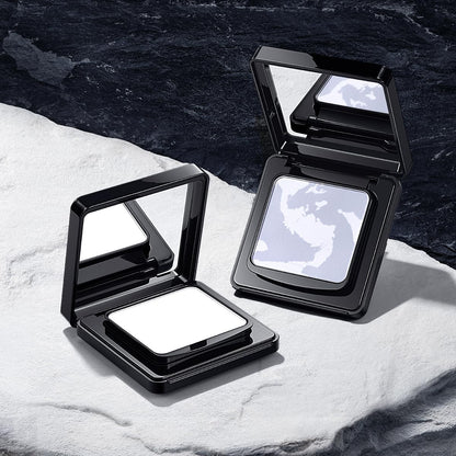 CARSLAN Waterproof Face Pressed Powder Compact | 24H Oil Control, Translucent Matte 03 Light Purple