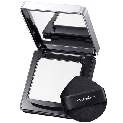 CARSLAN Waterproof Face Pressed Powder Compact | 24H Oil Control for Oily Skin (02)