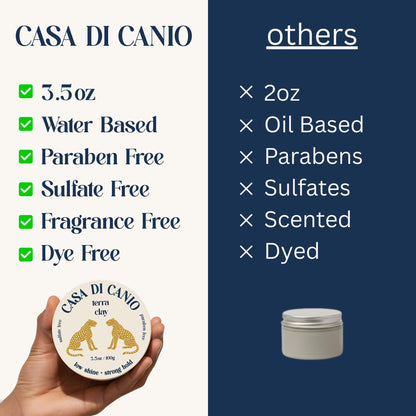 Casa Di Canio Terra Clay – Medium Hold, Low Shine, Fragrance-Free & Water-Based