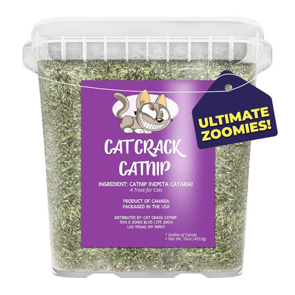 Cat Crack Catnip Blend — North American Made, 100% Natural, Non-GMO Catnip Treats (20 Cups) | 78% Nepetalactone