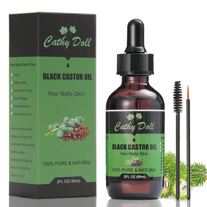 Cathy Doll Jamaican Black Castor Oil – 100% Pure Cold-Pressed Oil for Hair, Lashes & Brows | 2 oz