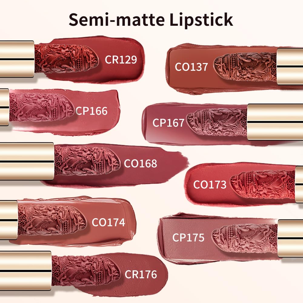 Catkin Semi-Matte Lipstick – Hydrating High-Impact Color with Vitamin E & Avocado Oil, Shade 175 | Long-Lasting Matte Finish