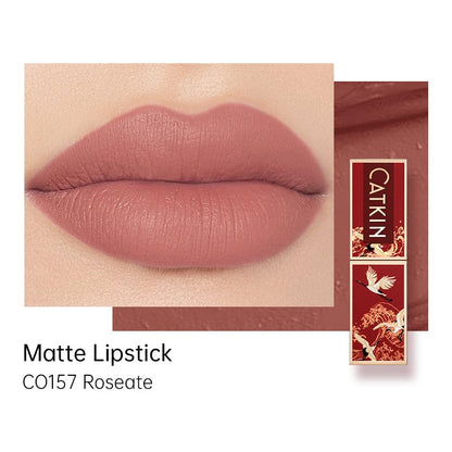 Catkin Moist Lipstick – Hydrating High-Impact Color, Vitamin E & Avocado Oil, Matte Finish (2pcs Set 01)