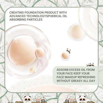 Catkin Panda Land Full Coverage Cushion Foundation – Hydrating, Breathable, Poreless Finish (Buff C04)