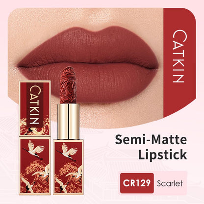Catkin Semi-Matte Lipstick – Hydrating Color with Vitamin E & Avocado Oil