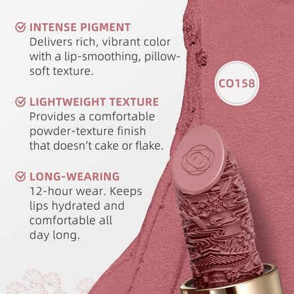 Catkin Semi-Matte Lipstick – Hydrating Color with Vitamin E & Avocado Oil