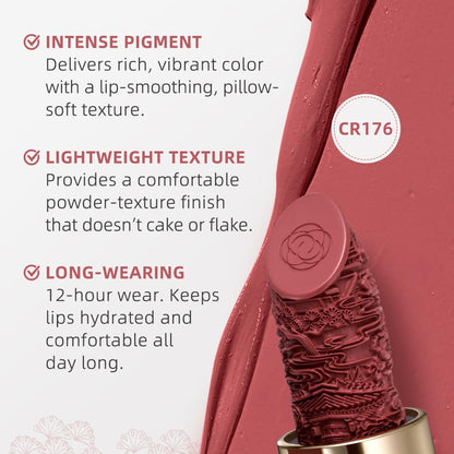 Catkin Semi-Matte Lipstick – Hydrating Color with Vitamin E & Avocado Oil