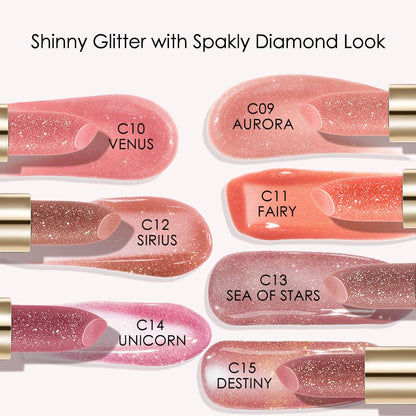 CATKIN Tinted Lip Balm Glitter Lip Stain – Ultra Hydrating Lip Care in Aurora Light Pink