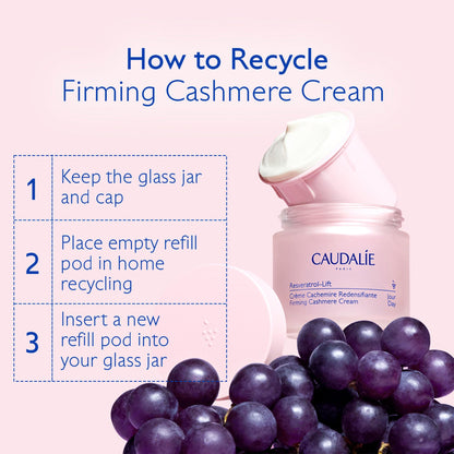 Caudalie Resveratrol-Lift Firming Cashmere Cream – Retinol Alternative, 50 mL (Refillable Jar)