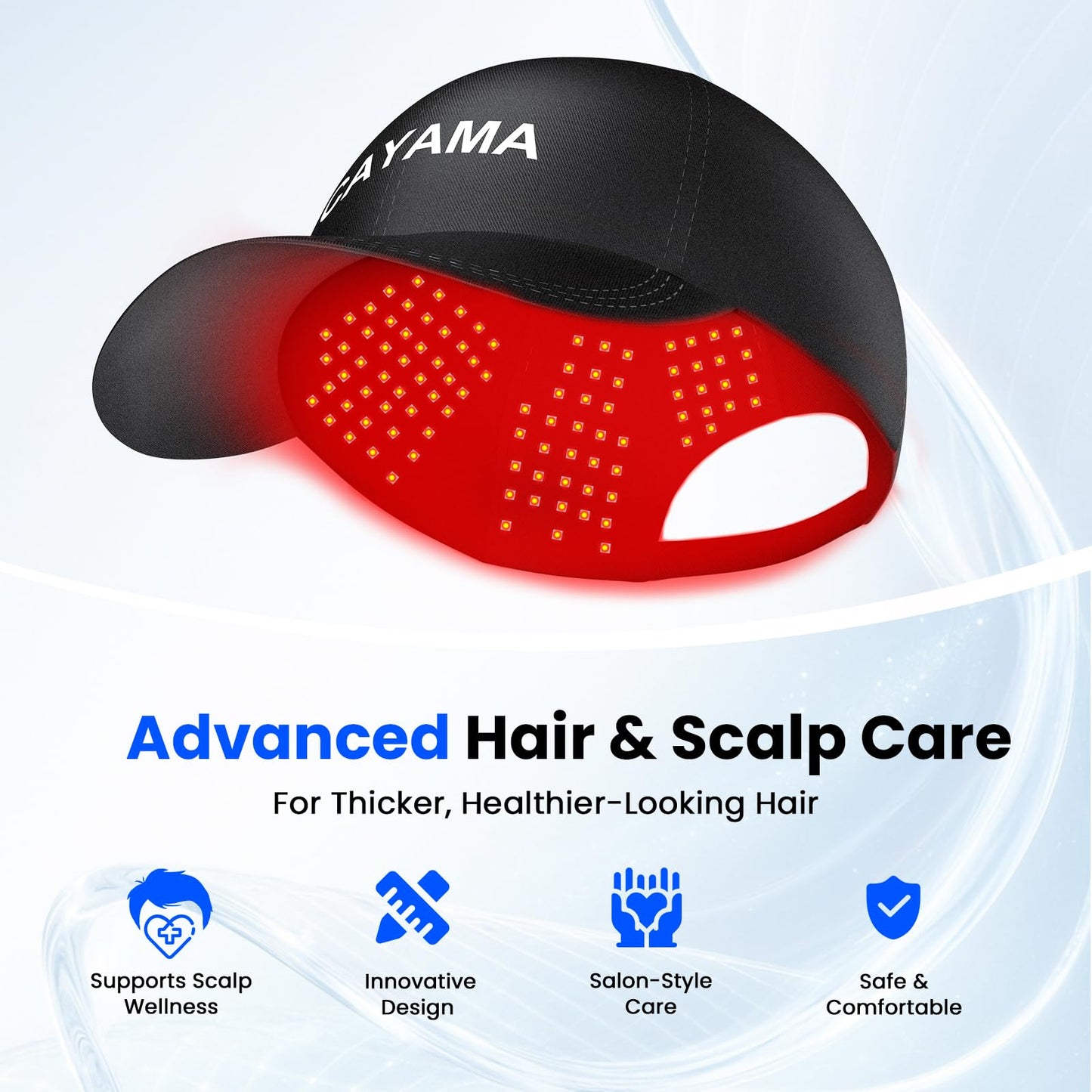 CAYAMA Red Light Hair Growth Cap – Cordless At-Home Hair Therapy for Men & Women
