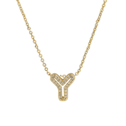Gold-Plated A–Z English Letter Pendant Necklace