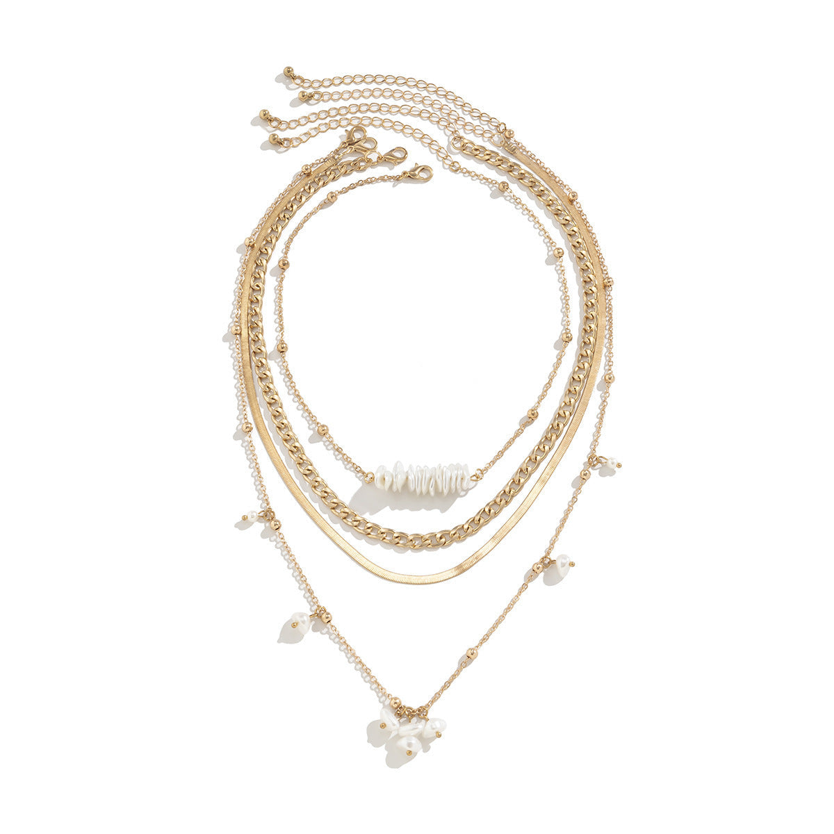 Multi-Layer Sweet Cool Suit Pearl Necklace