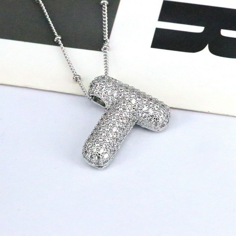 Bubble Balloon A-Z Letter Pendant Necklace