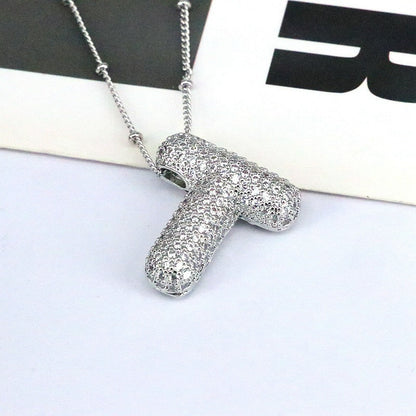 Bubble Balloon A-Z Letter Pendant Necklace