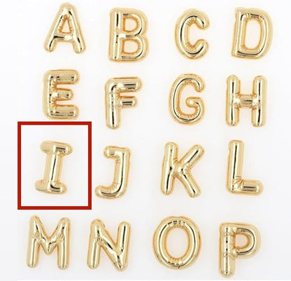 Glossy A-Z Letter Copper Pendant